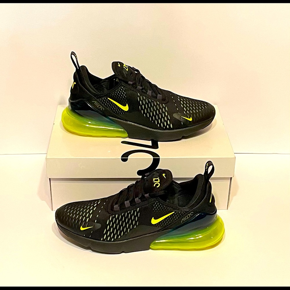 Nike Air Max 270 Black Volt Casual Running Shoes